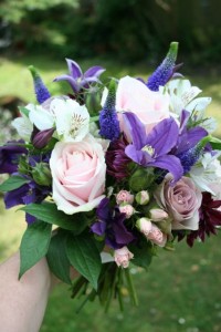 Alstroemeria, Veronica, Rose and Clematis